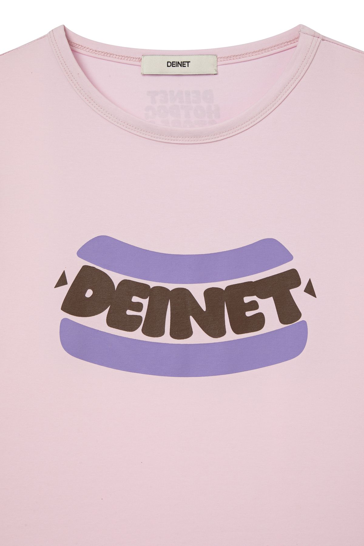 다이닛(DEINET) DEINET HOT DOG GRAPHICS T-SHIRTS IN PINK