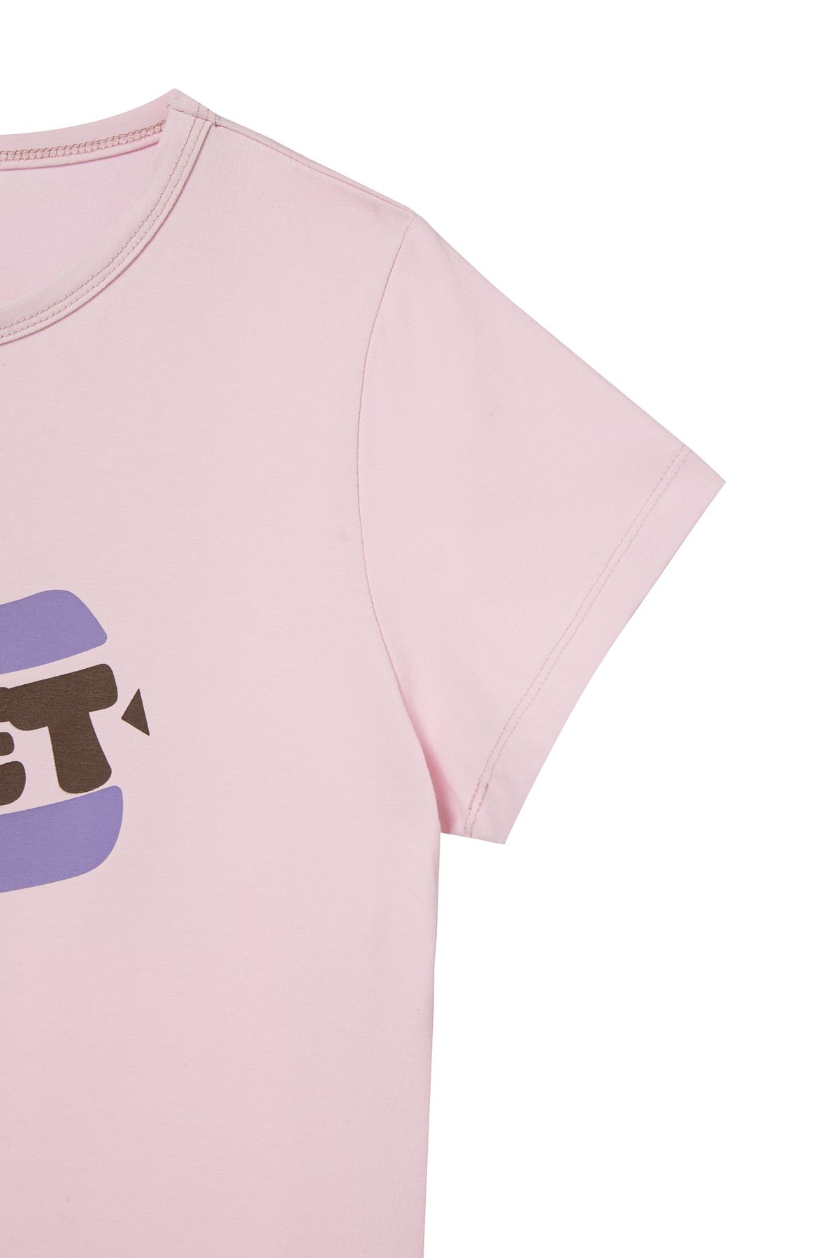 다이닛(DEINET) DEINET HOT DOG GRAPHICS T-SHIRTS IN PINK