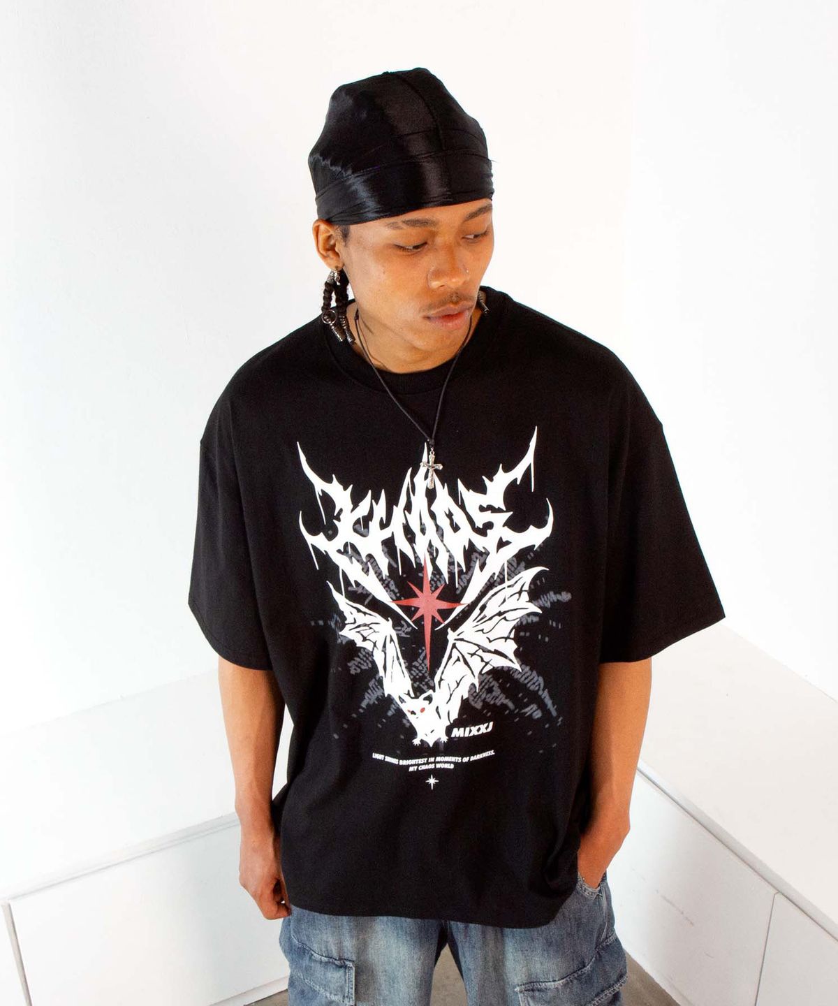 믹쓰제이(MIXXJ) BAT TEE (BLACK)