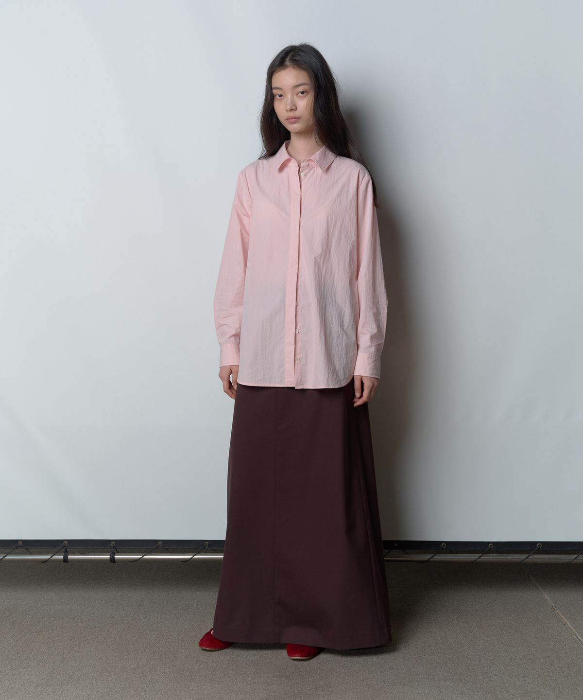 보프(VOEF) 올리 릴렉스드 코튼 나일론 셔츠 (핑크)