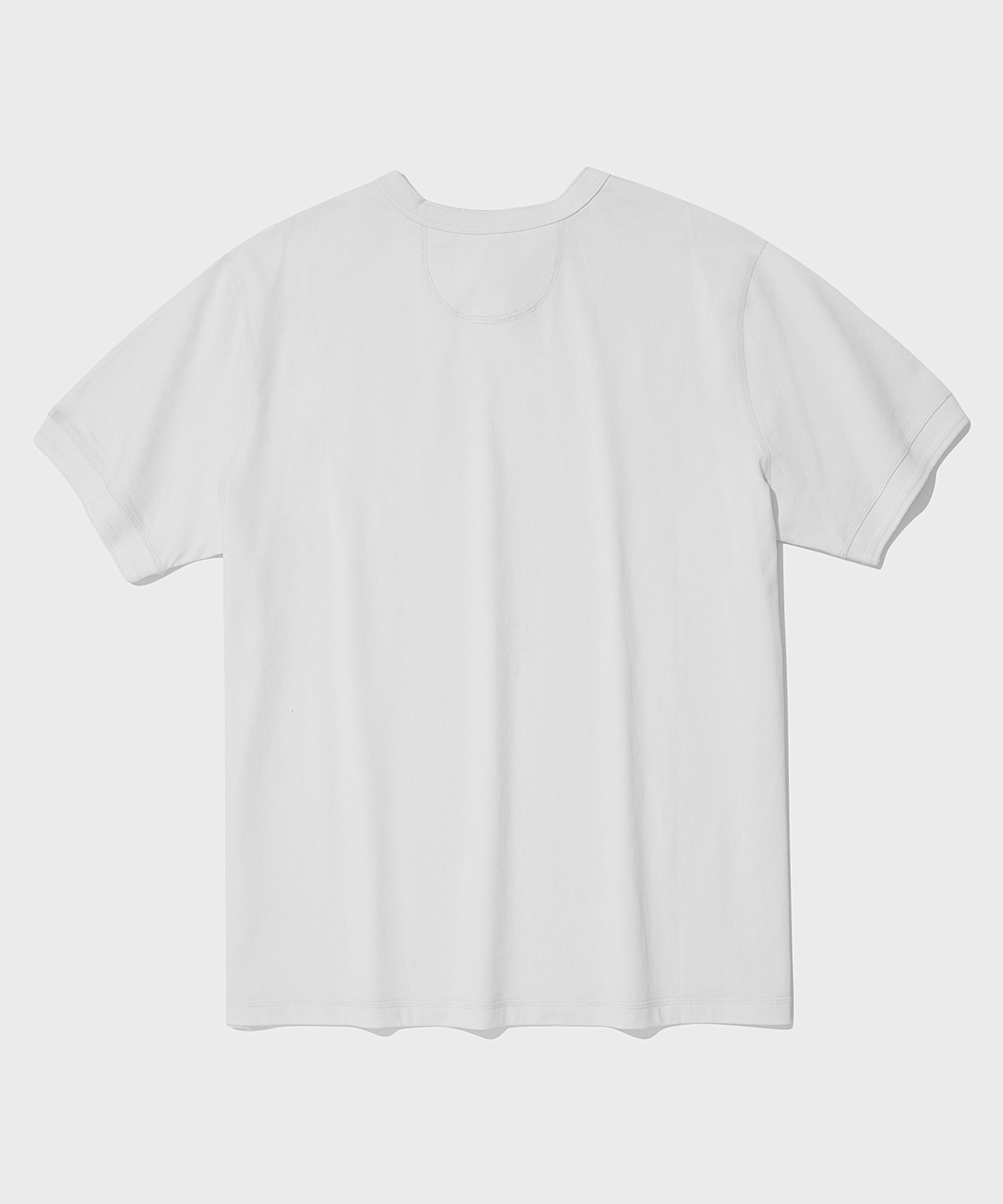 아웃스탠딩(OUTSTANDING) HENLEY NECK HALF SLEEVE TEE_WHITE