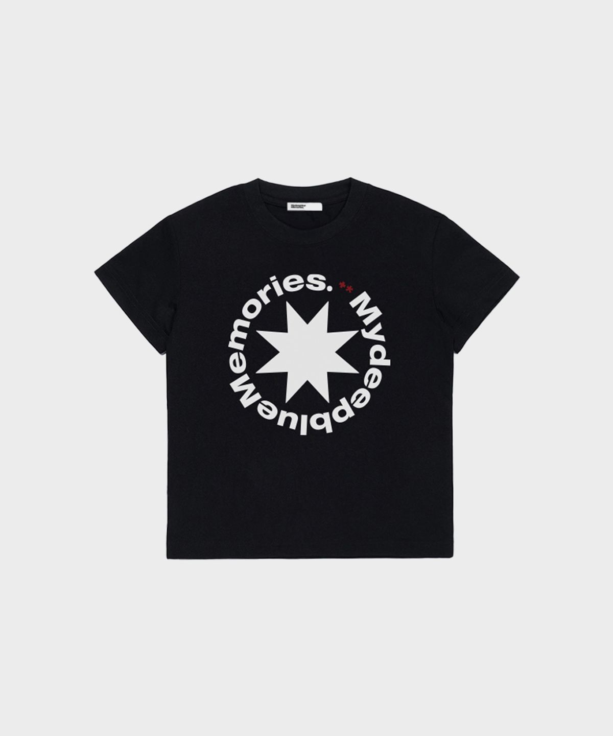 마이딥블루메모리즈(MY DEEP BLUE MEMORIES) (W)MM CROP ROUND LOGO TEE (BLACK)