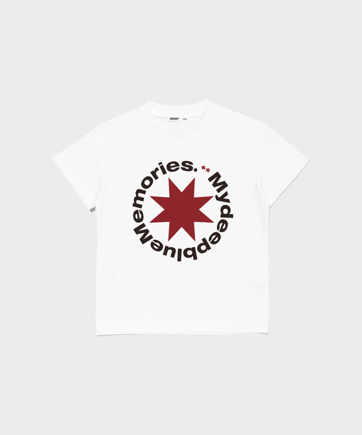 마이딥블루메모리즈(MY DEEP BLUE MEMORIES) (W)MM CROP ROUND LOGO TEE (WHITE)