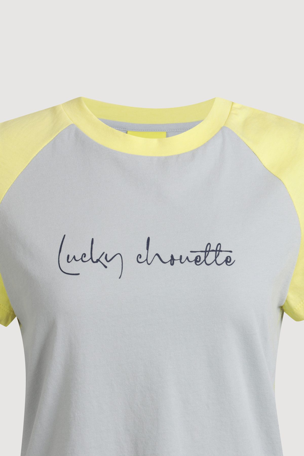 럭키슈에뜨(LUCKY CHOUETTE) Colored Slim Fit Half Sleeve T-shirt (mint) LFTAM25360MIX