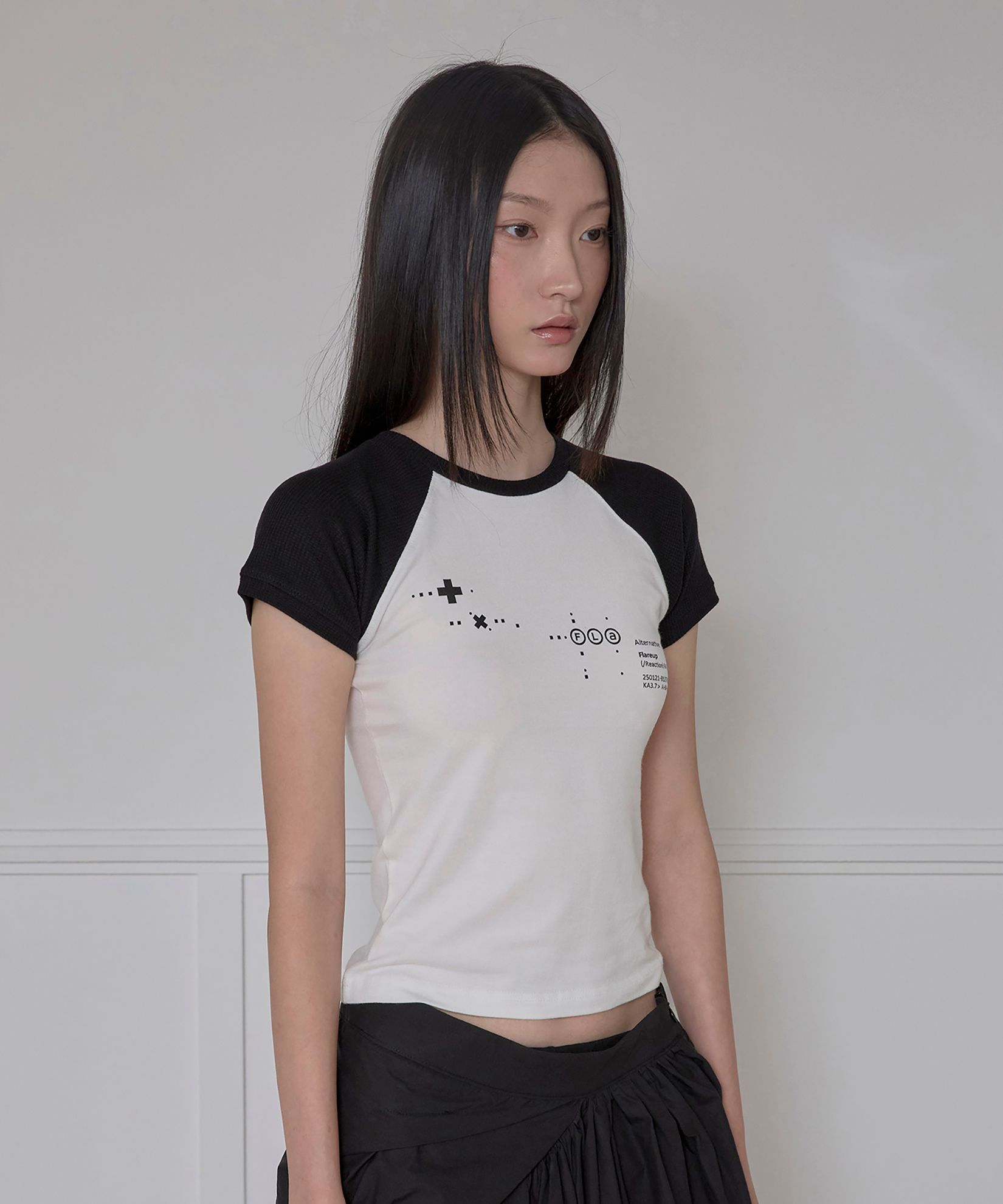 【FLAREUP】25SS★ Continent of Mu Waffle Raglan T-Shirt MUSINSA | FLAREUP Muta Waffle Raglan T-Shirt (FL-154_Gray&Sky)