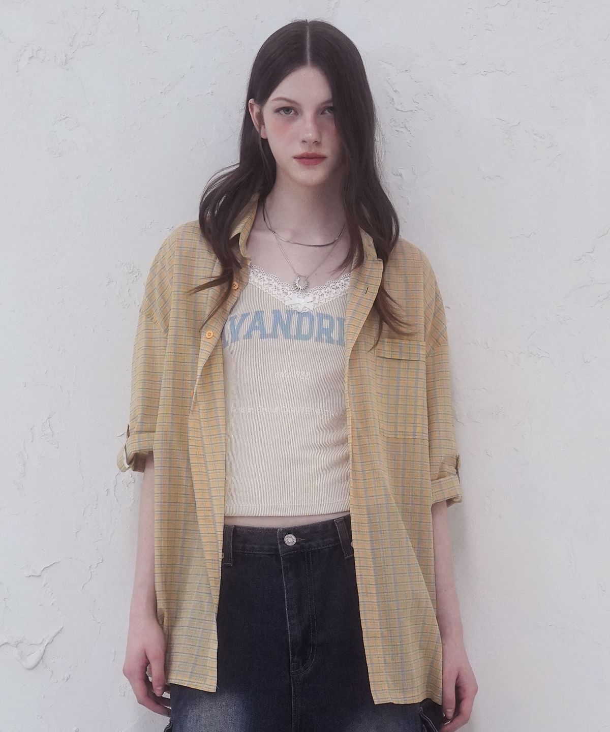 어반드레스(AVANDRESS) OL Check Overfit Rollup Shirt - 3COL