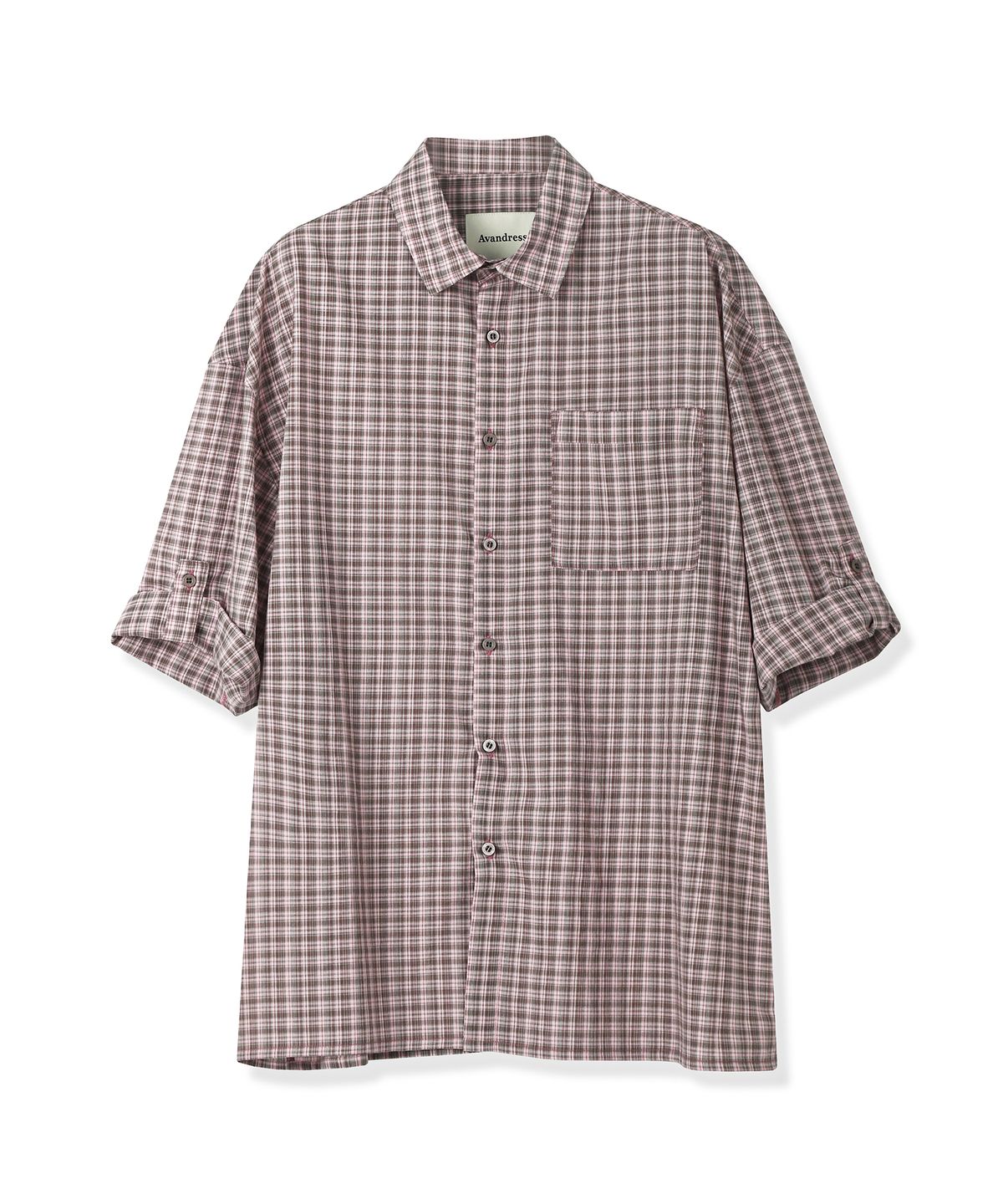 어반드레스(AVANDRESS) OL Check Overfit Rollup Shirt - 3COL