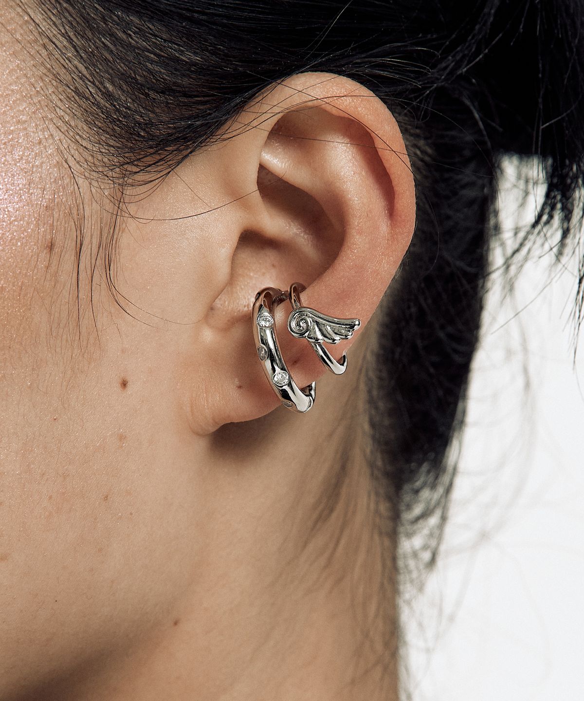 카시코(KASHIKO) Cubic Wing Ear Cuff