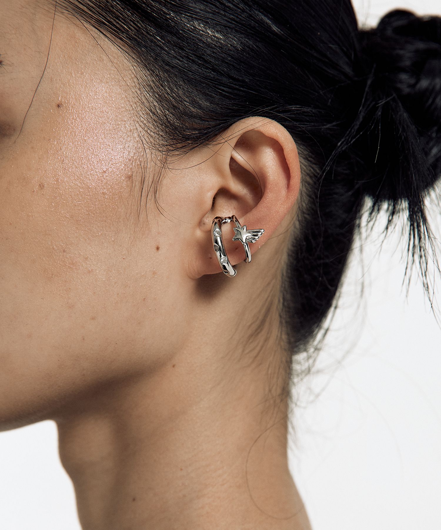 【Kashiko 25HS】Cubic Shooting Star Ear Cuff KASHIKO] Cubic Star Ear Cuff – SellerWork