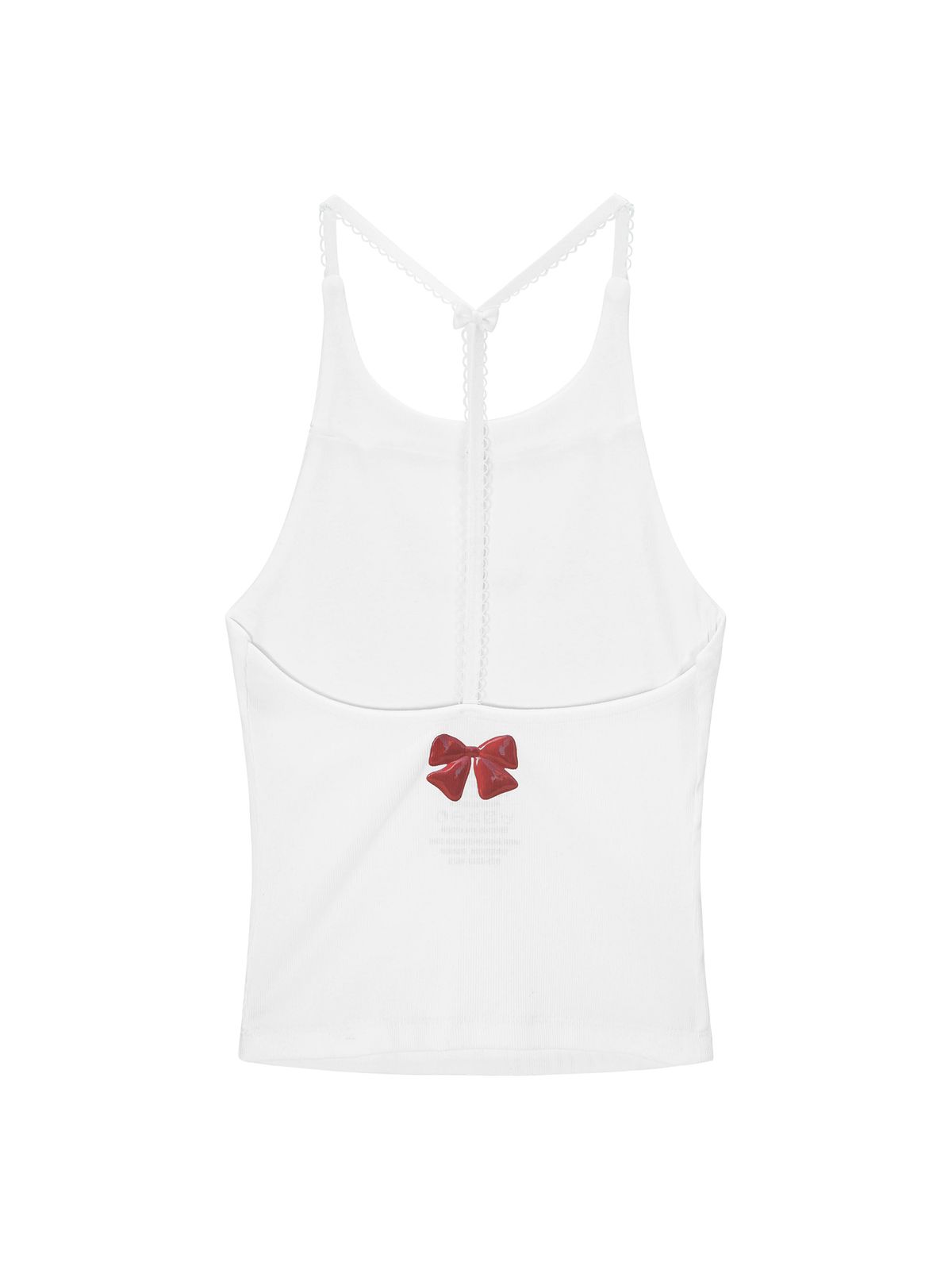 하이타이드 프랭키(HIGHTIDEFRANKIE) Ribbon Cube Halter Top White