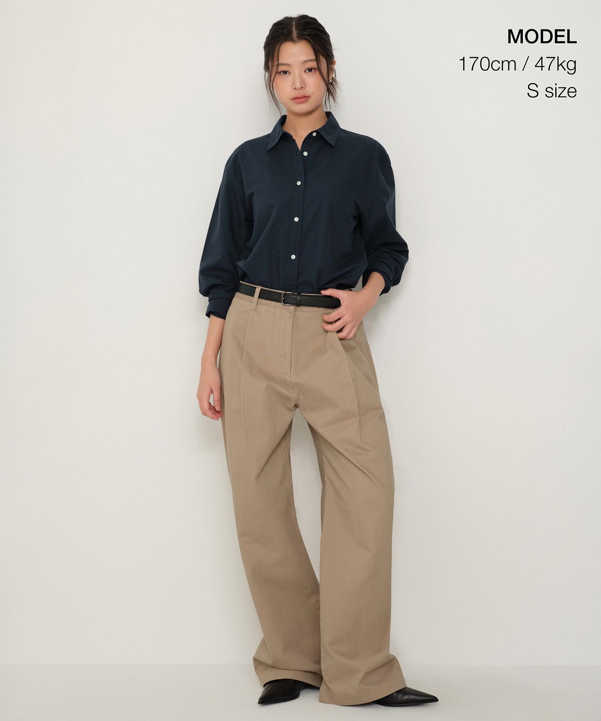 무신사 스탠다드 우먼(MUSINSA STANDARD WOMAN) 우먼즈 릴렉스드 옥스포드 셔츠 [네이비]