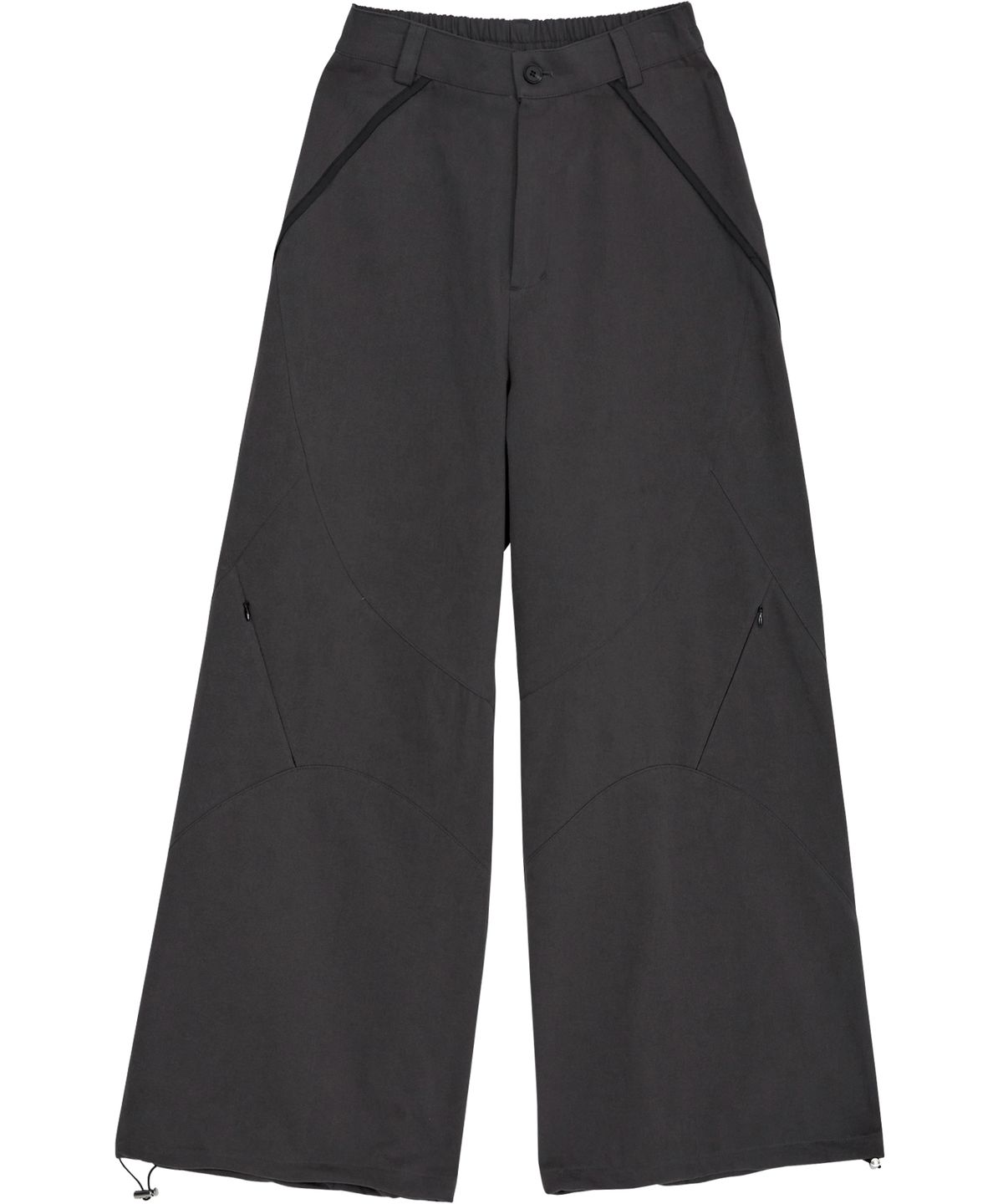 플레어업(FLAREUP) Asymmetrical Wide Pants (FL-253_Charcoal)