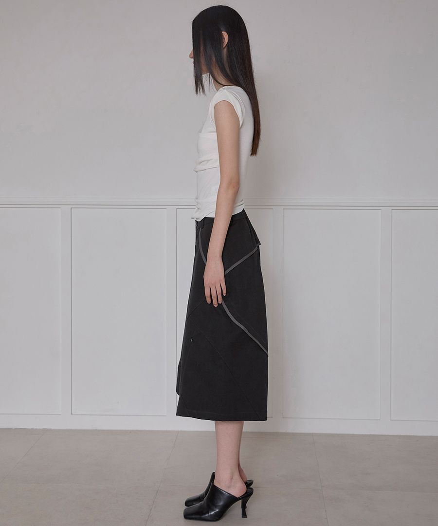 Asymmetrical Bermuda Shorts (FL-254_Black) thumbnail 6