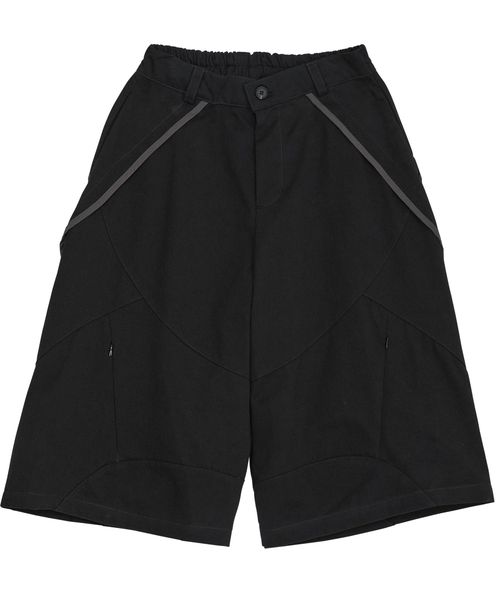 Asymmetrical Bermuda Shorts (FL-254_Black) thumbnail 8