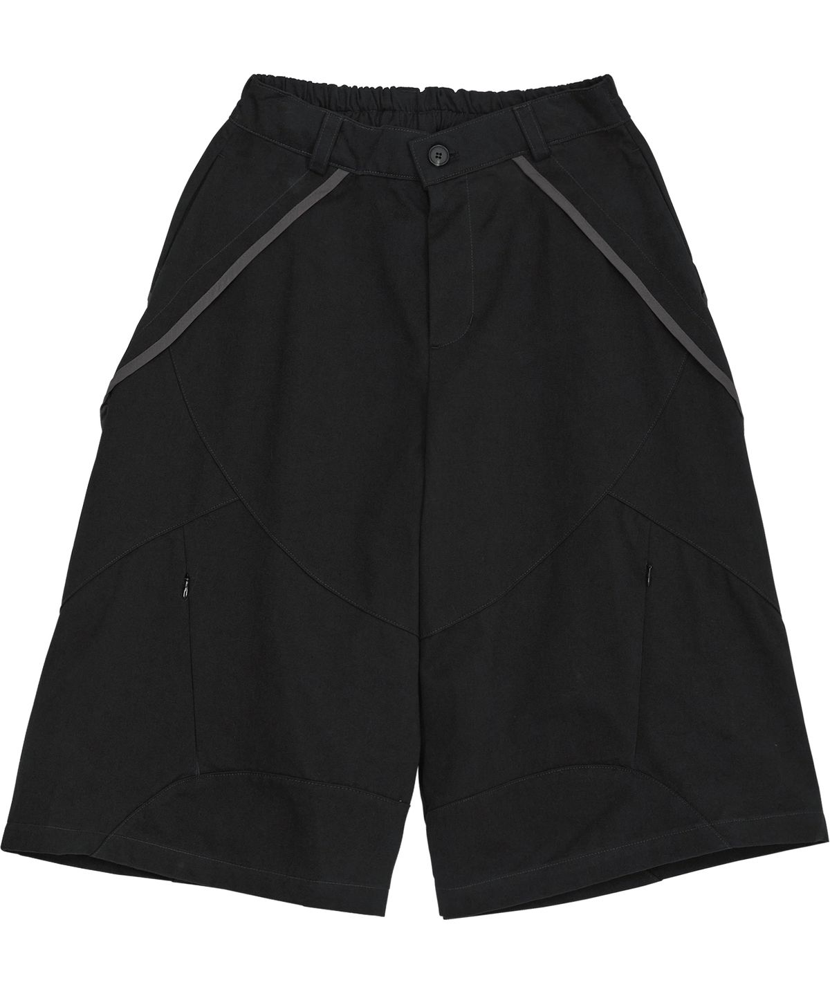 플레어업(FLAREUP) Asymmetrical Bermuda Shorts (FL-254_Black)