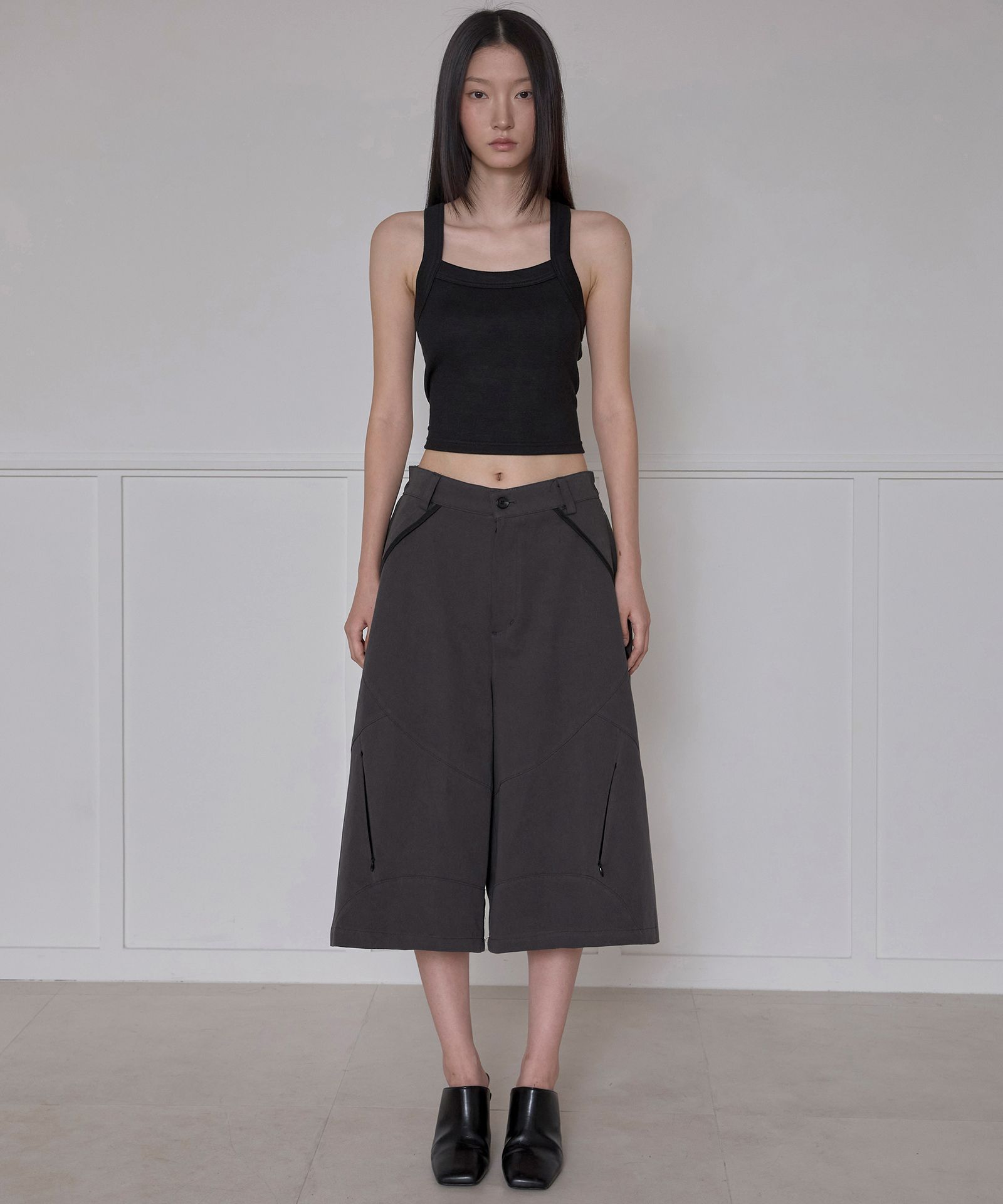Asymmetrical Bermuda Shorts (FL-254_Charcoal) thumbnail 5