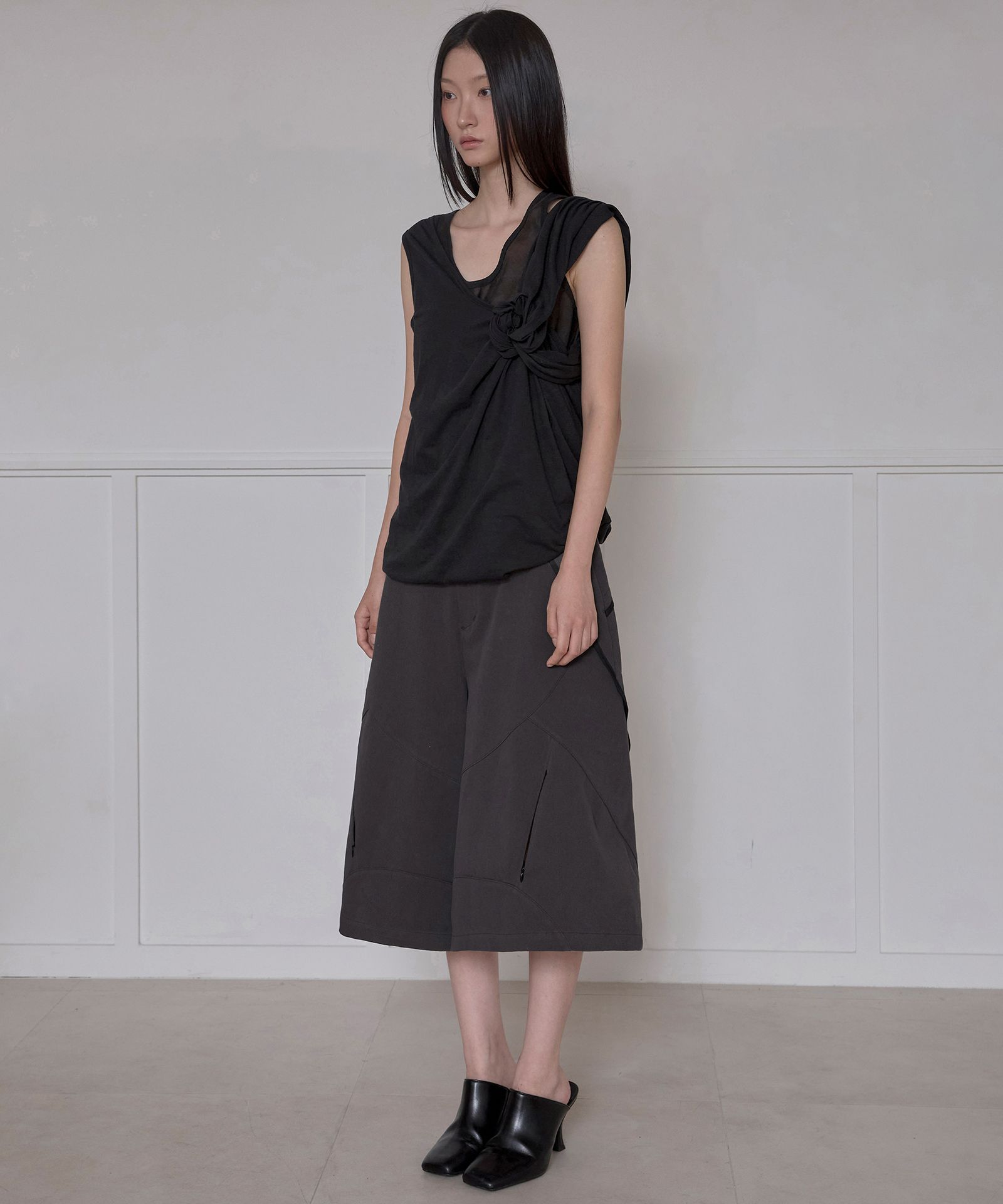 Asymmetrical Bermuda Shorts (FL-254_Charcoal) thumbnail 8