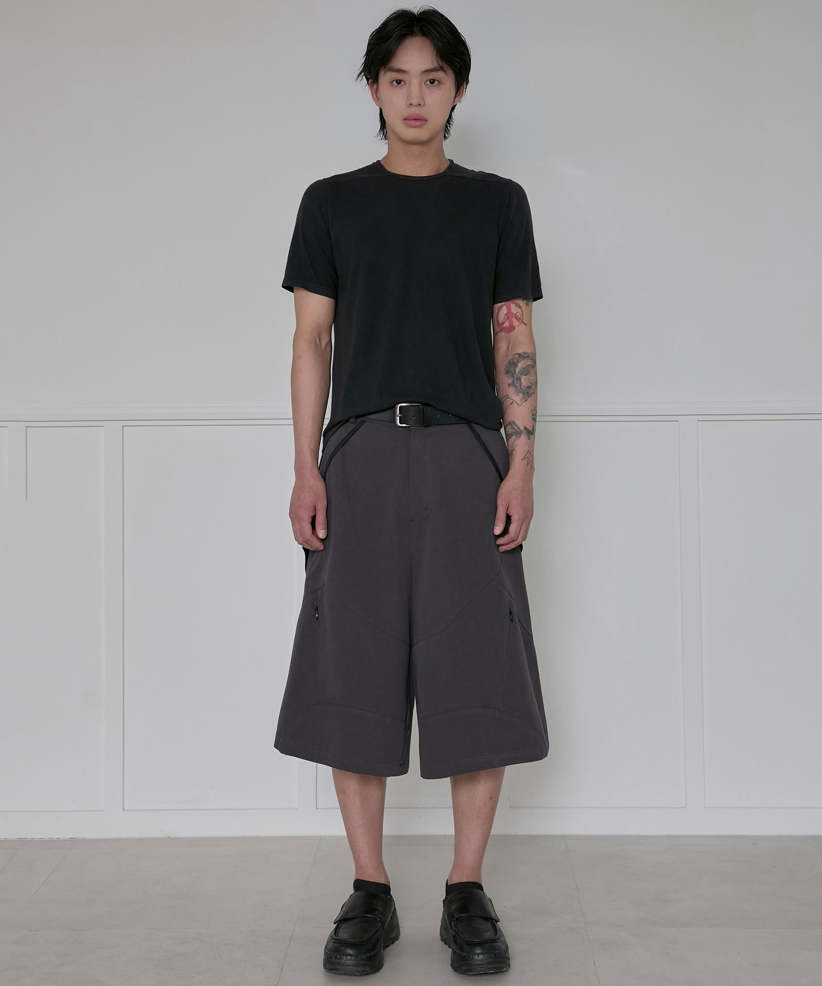 Asymmetrical Bermuda Shorts (FL-254_Charcoal) thumbnail 10