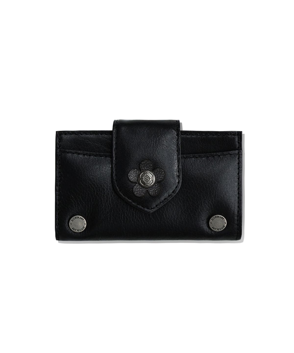시월107(SIWEOL107) Fleur Card Wallet (Black)