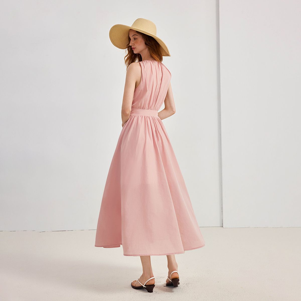 와이와이아이엠(YYIAM) YY_Linen waist temperament dress