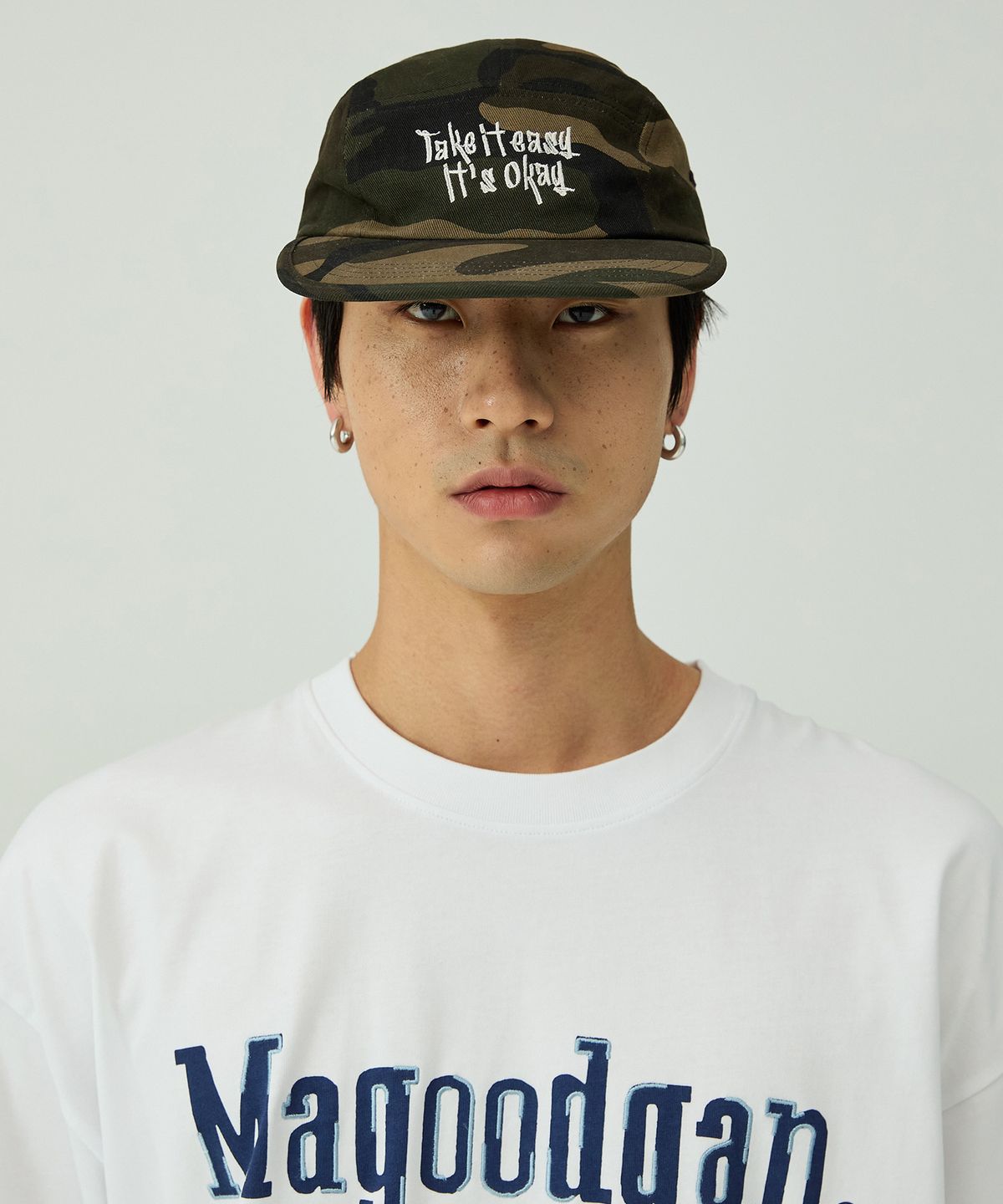 맥우드건(MAGOODGAN) 헤드웨어 9320 카모플라쥬 카키 캠프캡