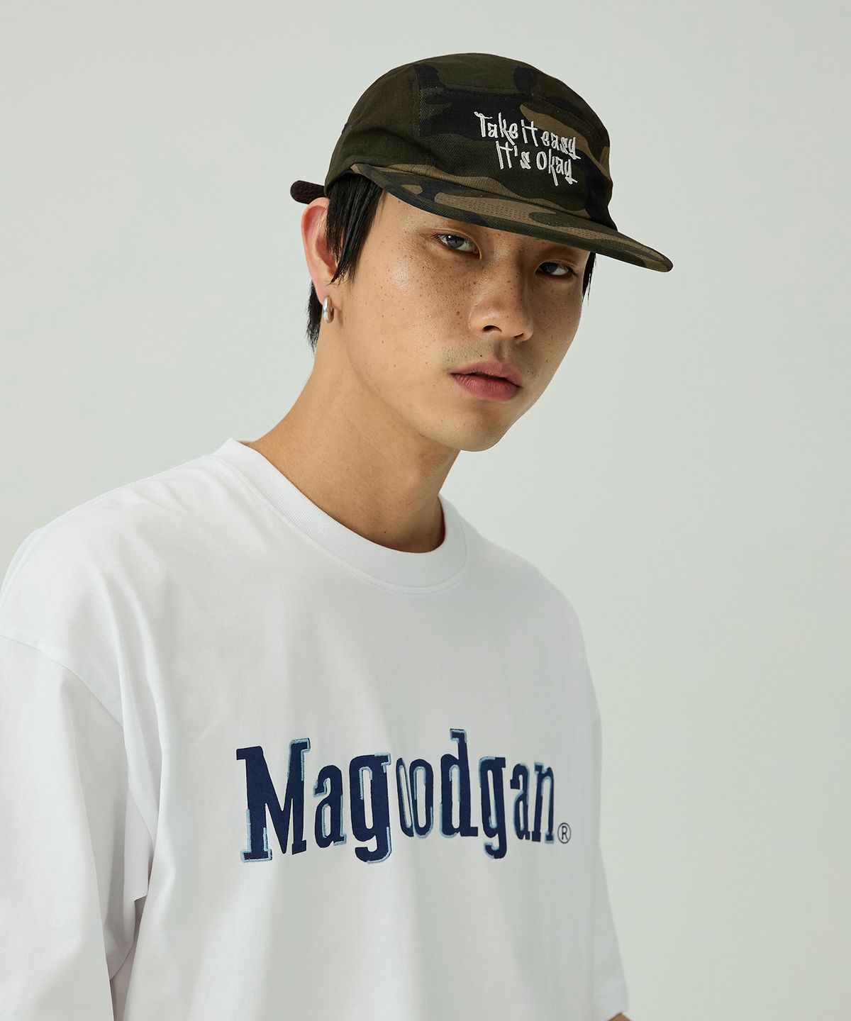 맥우드건(MAGOODGAN) 헤드웨어 9320 카모플라쥬 카키 캠프캡