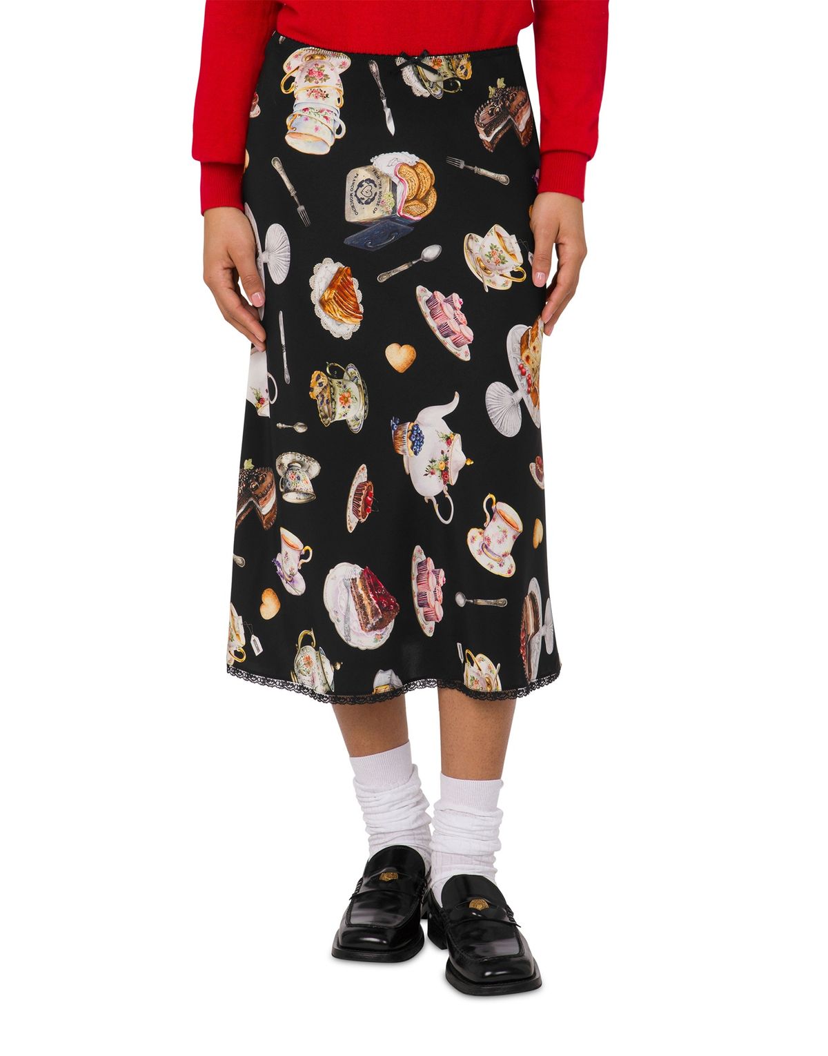 모스키노(MOSCHINO) 티타임 실크 새틴 스커트
