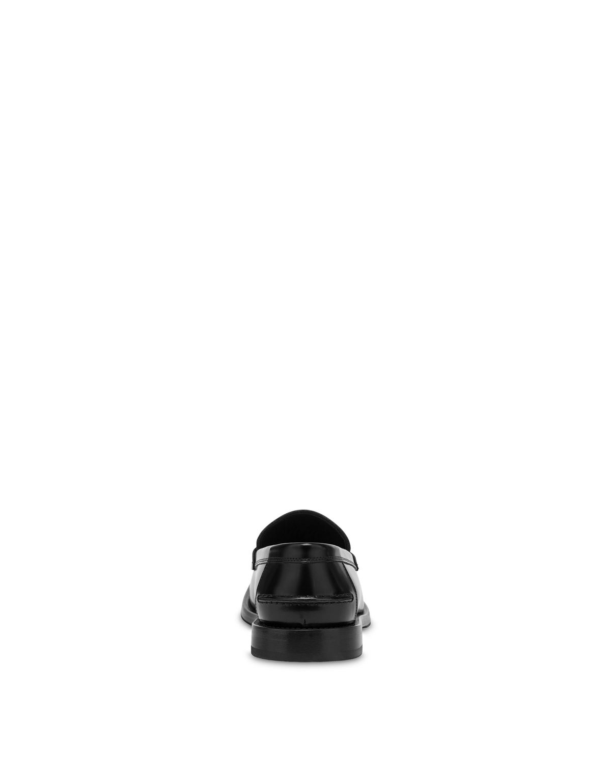 모스키노(MOSCHINO) 카프 스킨 로퍼 블랙_우먼