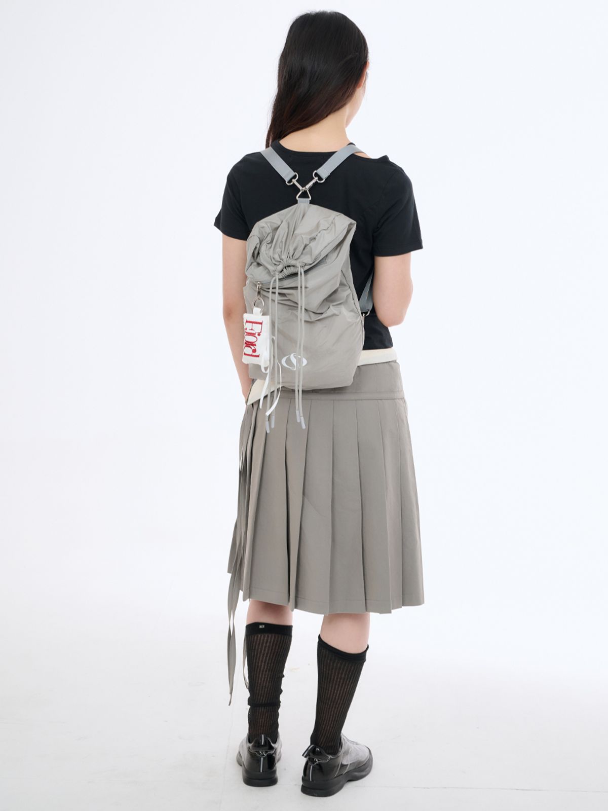 샐볼(SALBOL) 502 LIP LIGHT STRING BACKPACK [GRAY]