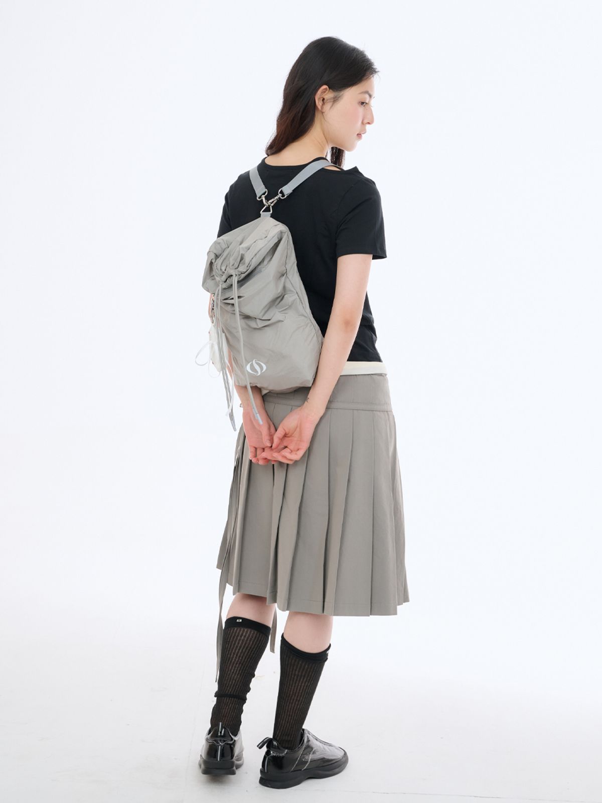 샐볼(SALBOL) 502 LIP LIGHT STRING BACKPACK [GRAY]
