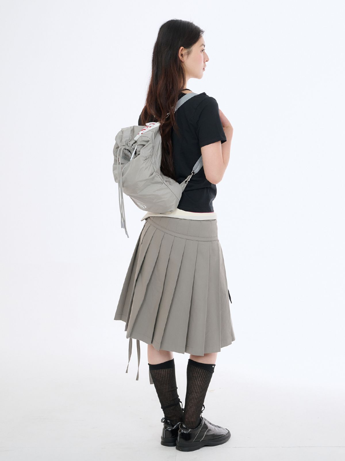 샐볼(SALBOL) 502 LIP LIGHT STRING BACKPACK [GRAY]
