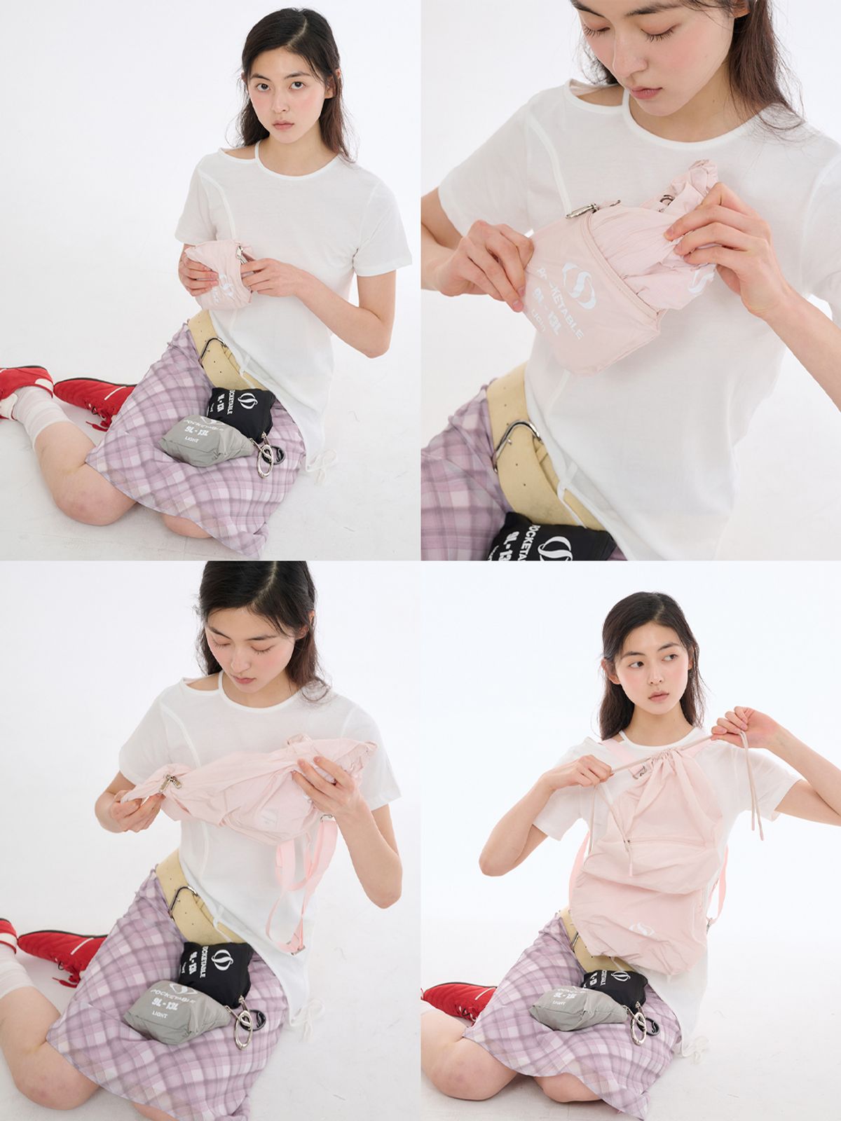샐볼(SALBOL) 502 LIP LIGHT STRING BACKPACK [PINK]