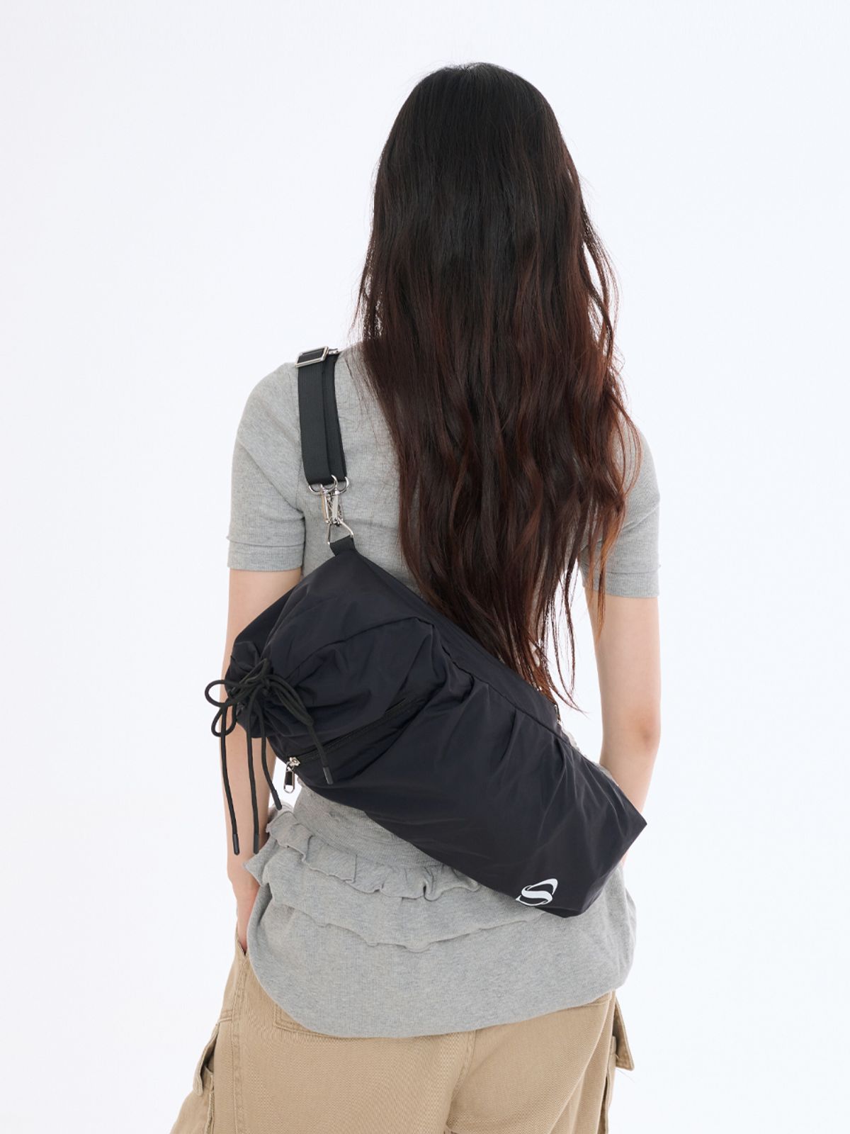 샐볼(SALBOL) 502 LIP LIGHT STRING BACKPACK [BLACK]