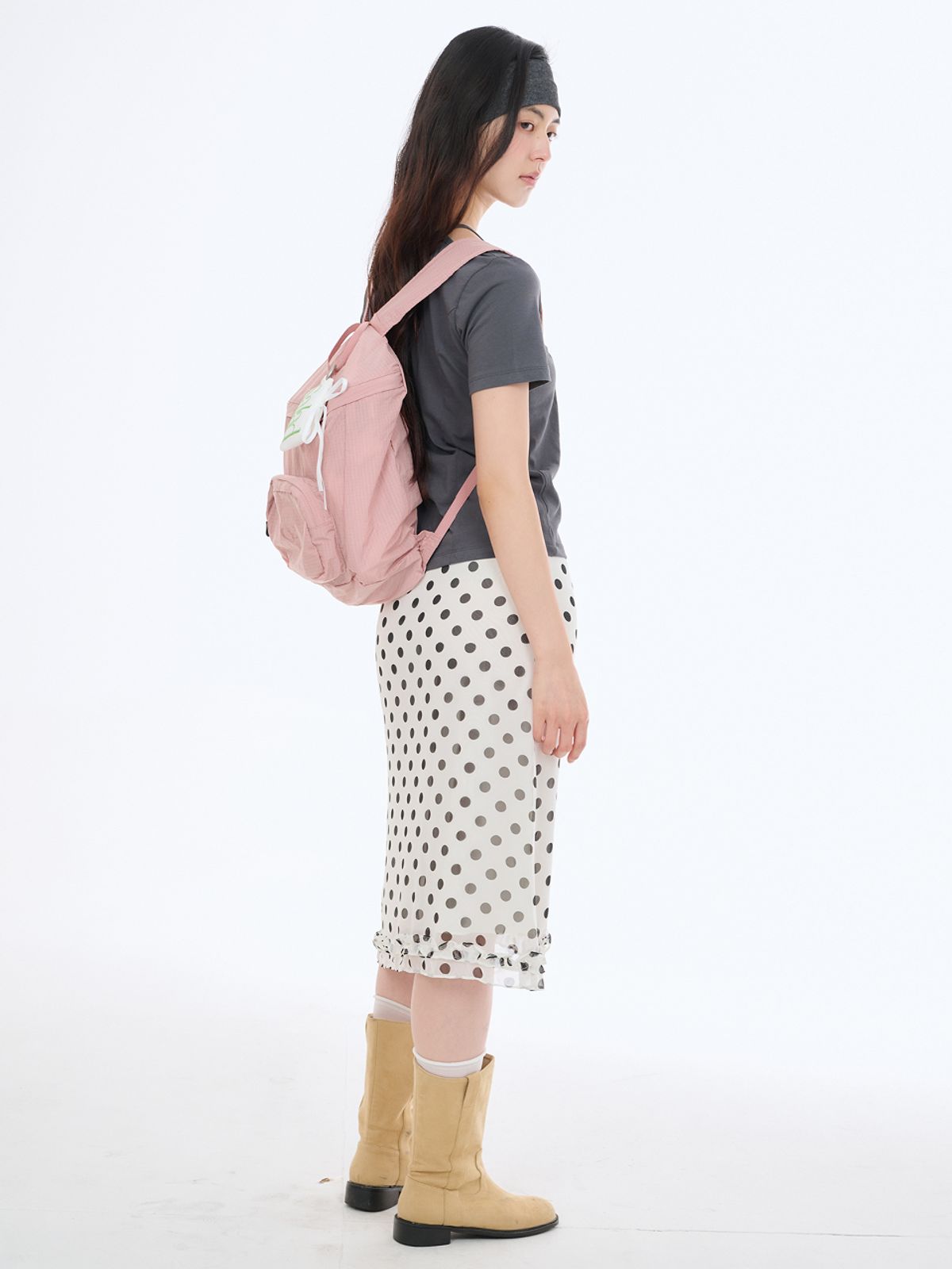 샐볼(SALBOL) 501 LIP NYLON BACKPACK [PINK]