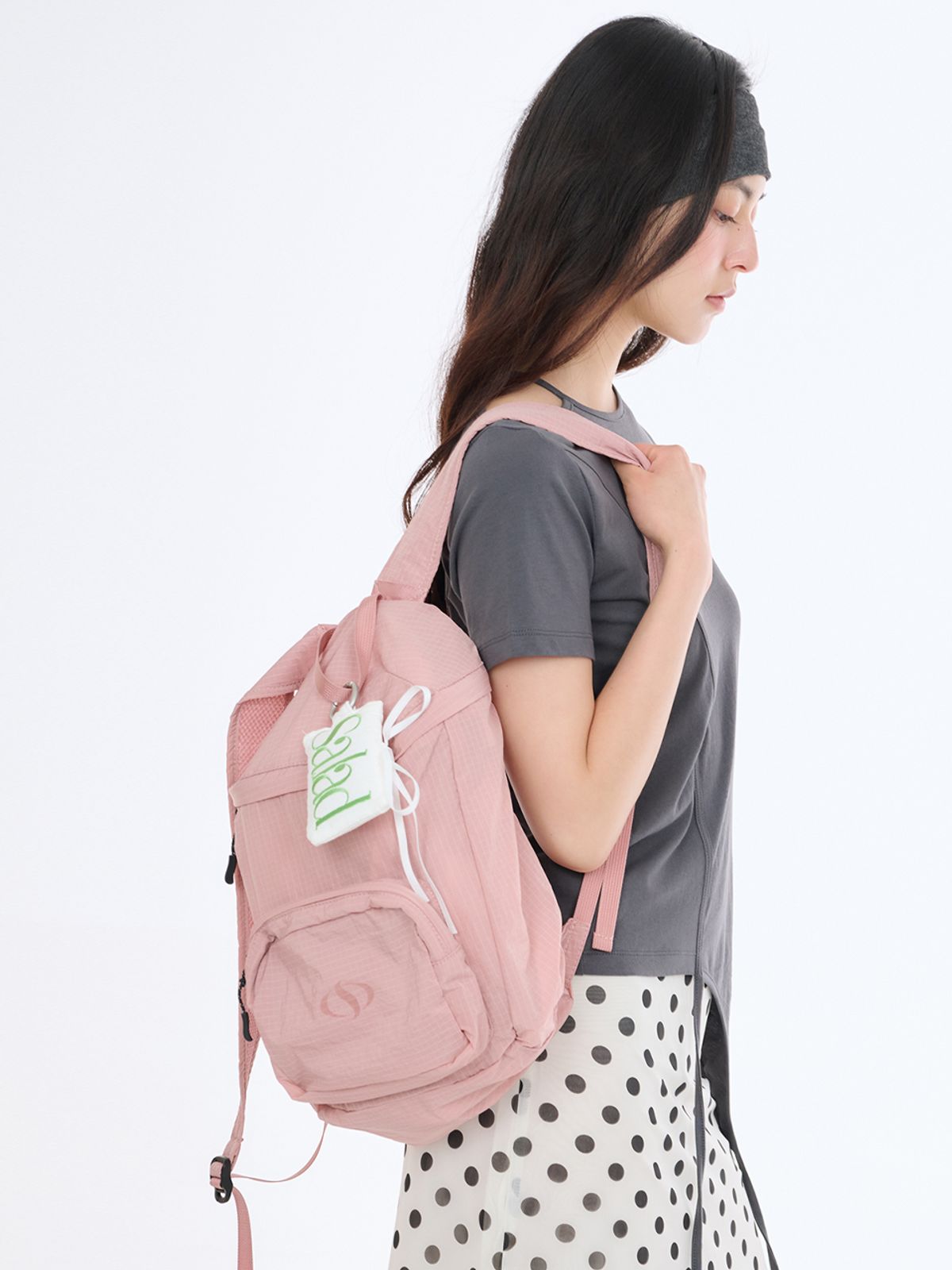 샐볼(SALBOL) 501 LIP NYLON BACKPACK [PINK]