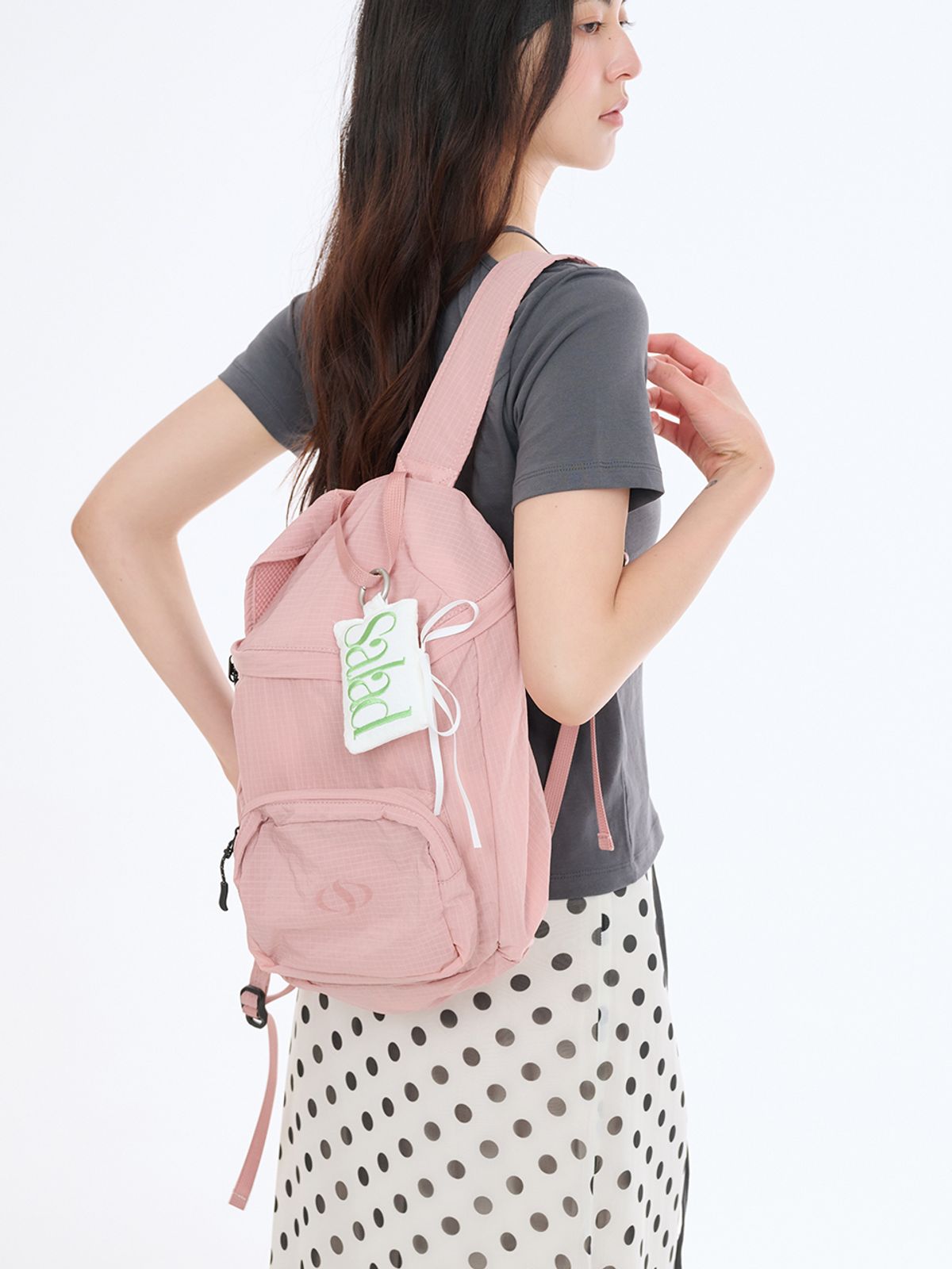 샐볼(SALBOL) 501 LIP NYLON BACKPACK [PINK]