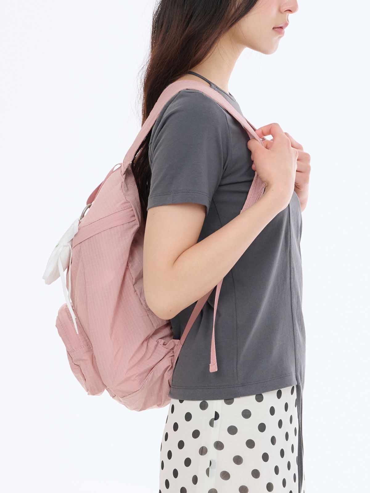 샐볼(SALBOL) 501 LIP NYLON BACKPACK [PINK]