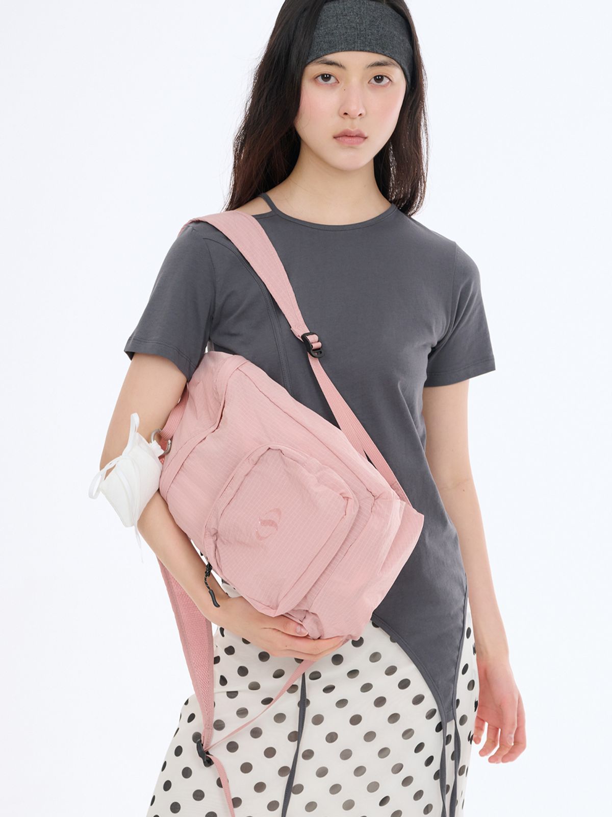 샐볼(SALBOL) 501 LIP NYLON BACKPACK [PINK]