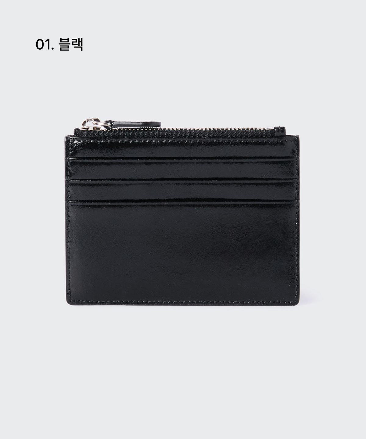 무신사 스탠다드 우먼(MUSINSA STANDARD WOMAN) 우먼즈 크링클 레더 지퍼 카드 지갑