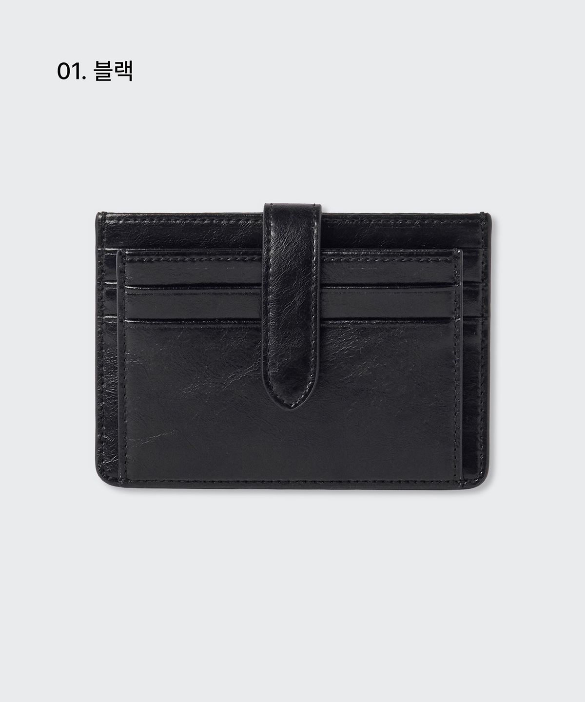 무신사 스탠다드 우먼(MUSINSA STANDARD WOMAN) 우먼즈 크링클 레더 클로저 카드 지갑
