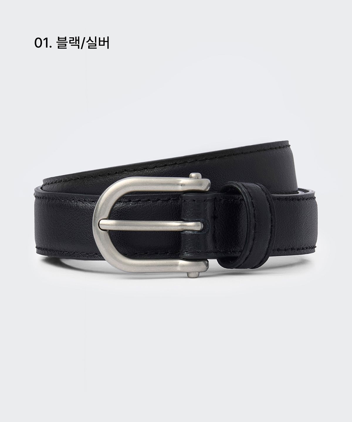 무신사 스탠다드 우먼(MUSINSA STANDARD WOMAN) 우먼즈 샤클 레더 슬림 벨트_20mm