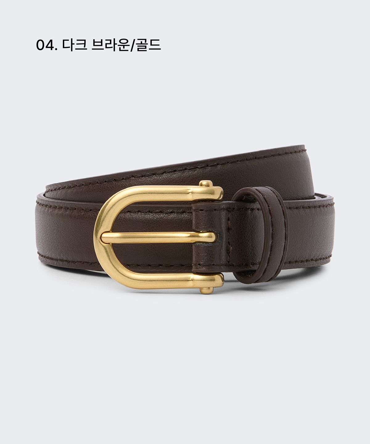 무신사 스탠다드 우먼(MUSINSA STANDARD WOMAN) 우먼즈 샤클 레더 슬림 벨트_20mm