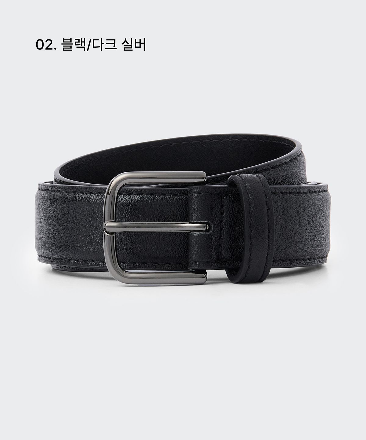 무신사 스탠다드 우먼(MUSINSA STANDARD WOMAN) 우먼즈 씬 라운디드 스퀘어 신세틱 레더 벨트 _25mm