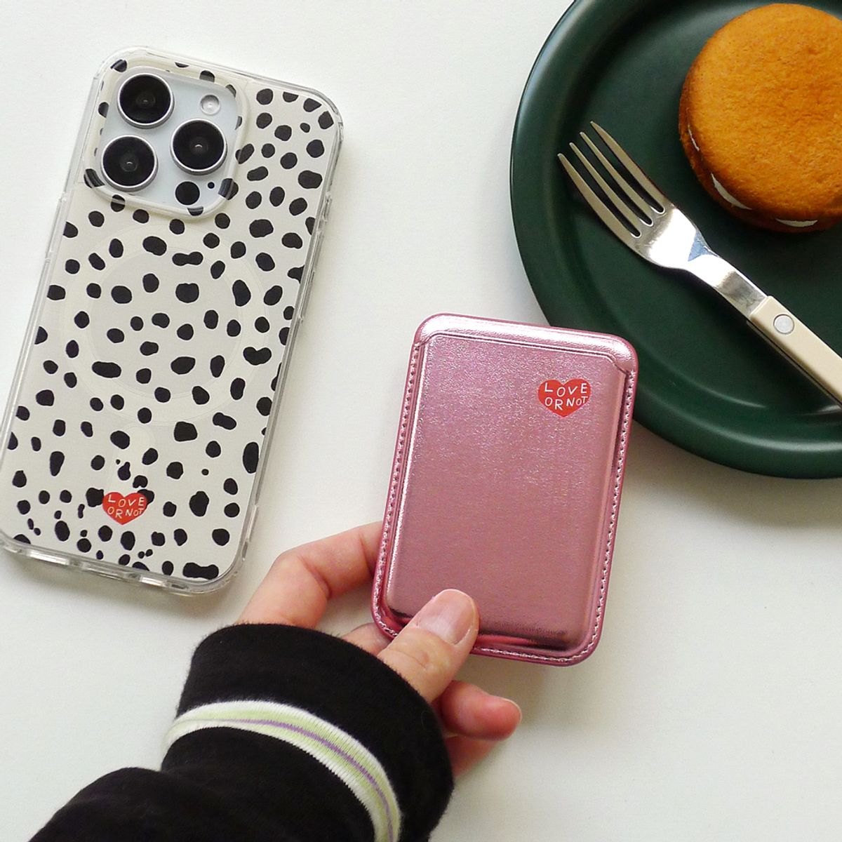 러브오낫(LOVE OR NOT) 맥세이프 카드지갑_Shine Pink-Loveornot Logo Magsafe Cardcase