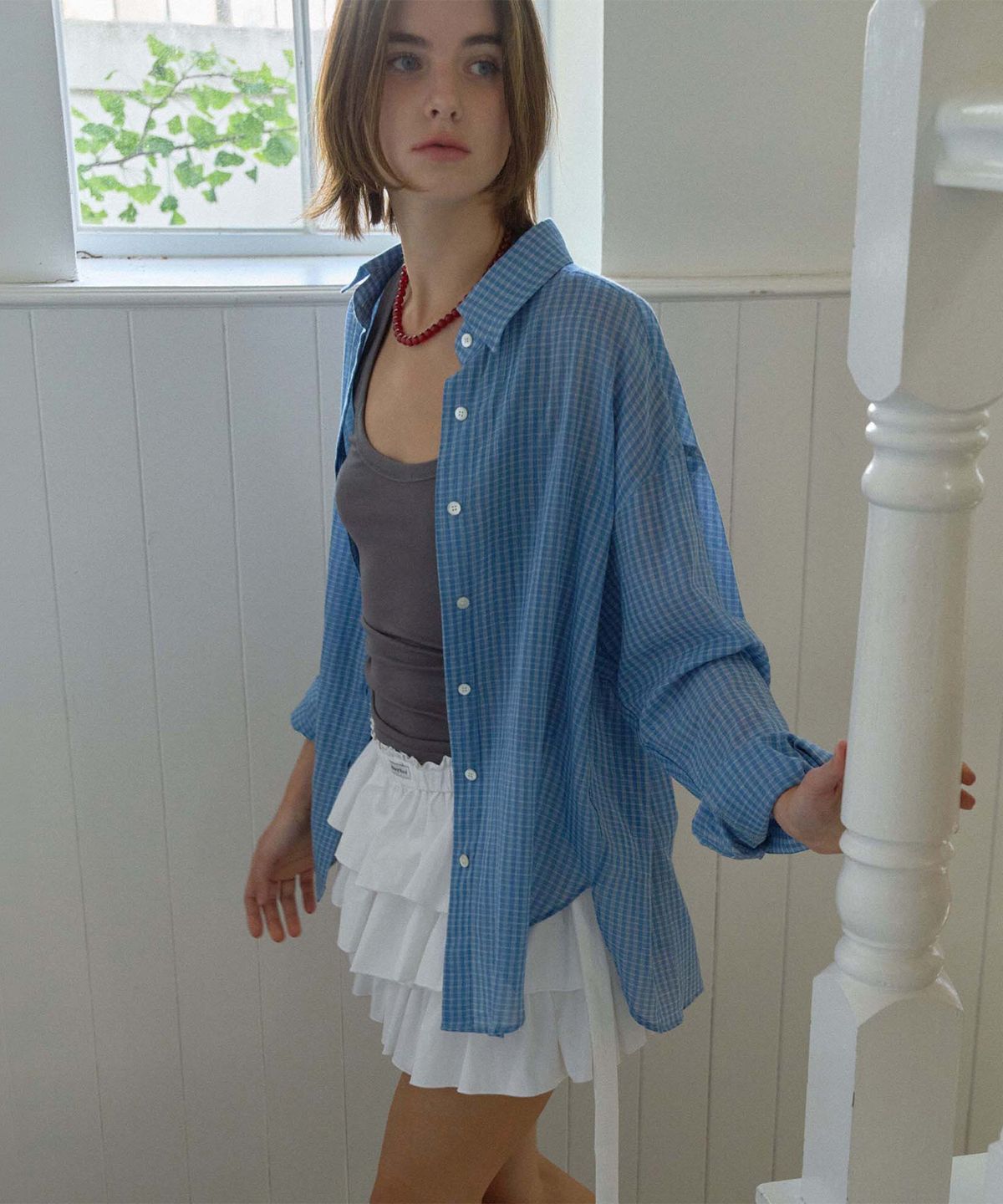 하우스 오브 폰드(HOUSE OF POND) Volume Ruffled Cotton Skirt_Ivory