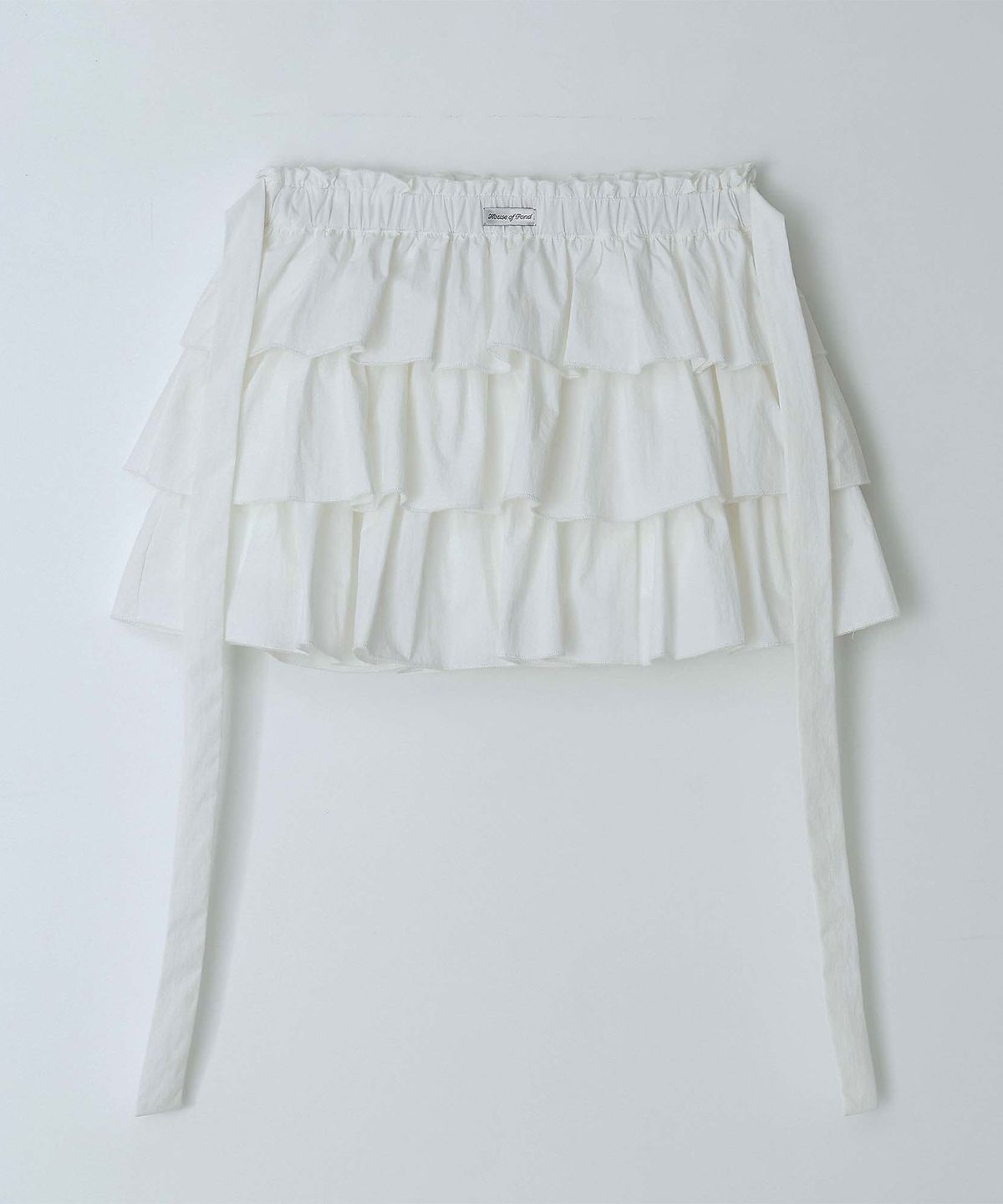 하우스 오브 폰드(HOUSE OF POND) Volume Ruffled Cotton Skirt_Ivory