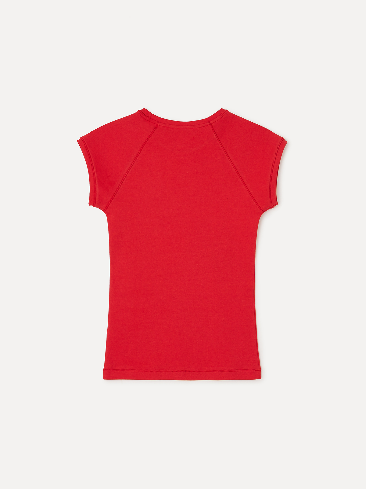 라벨아카이브(LABELARCHIVE) W Ava cap sleeve t-shirt scarlet