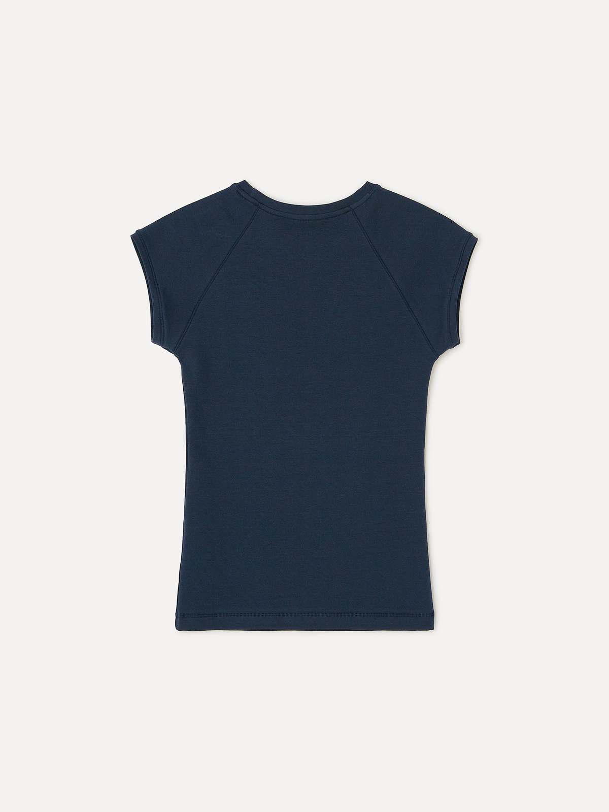 라벨아카이브(LABELARCHIVE) W Ava cap sleeve t-shirt navy