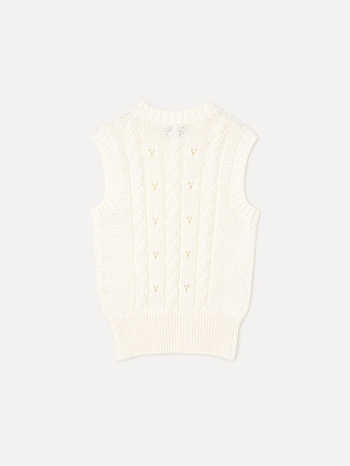라벨아카이브(LABELARCHIVE) Vova cable knit vest white