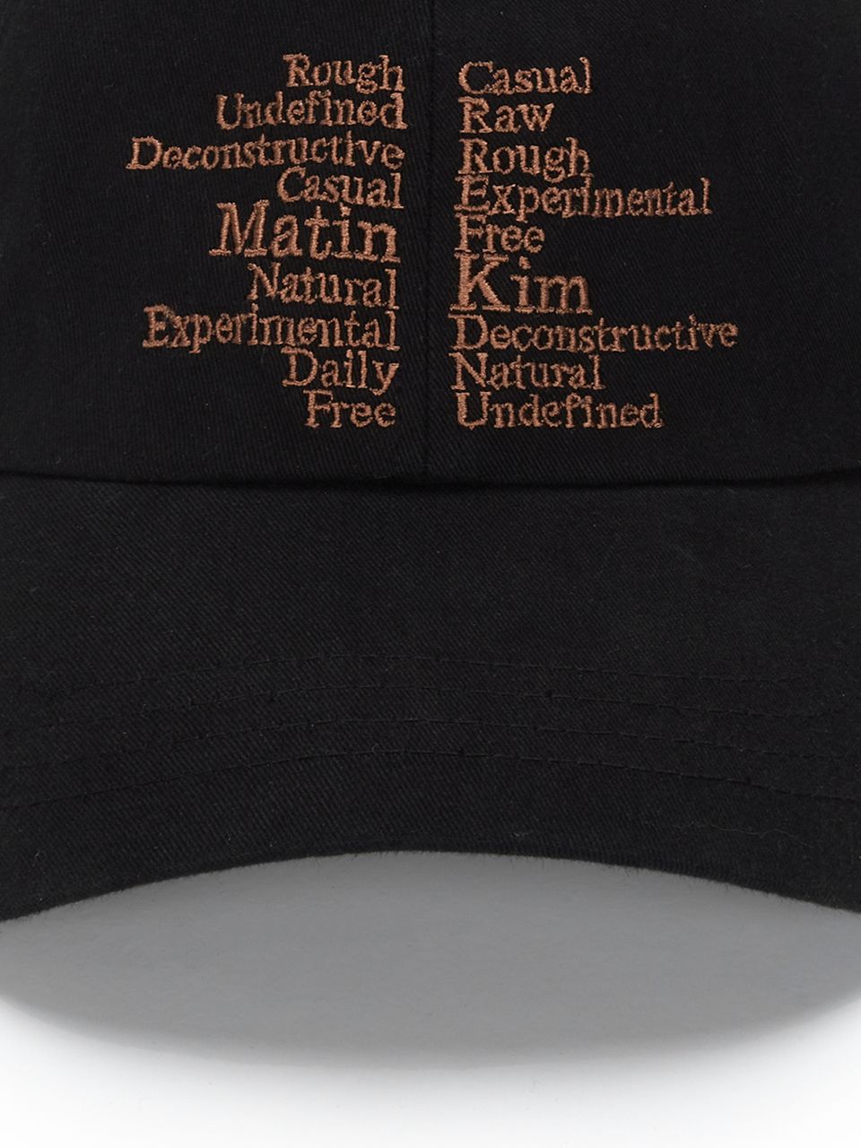 MUSINSA | MATIN KIM KEYWORD LETTERING BALL CAP IN BLACK